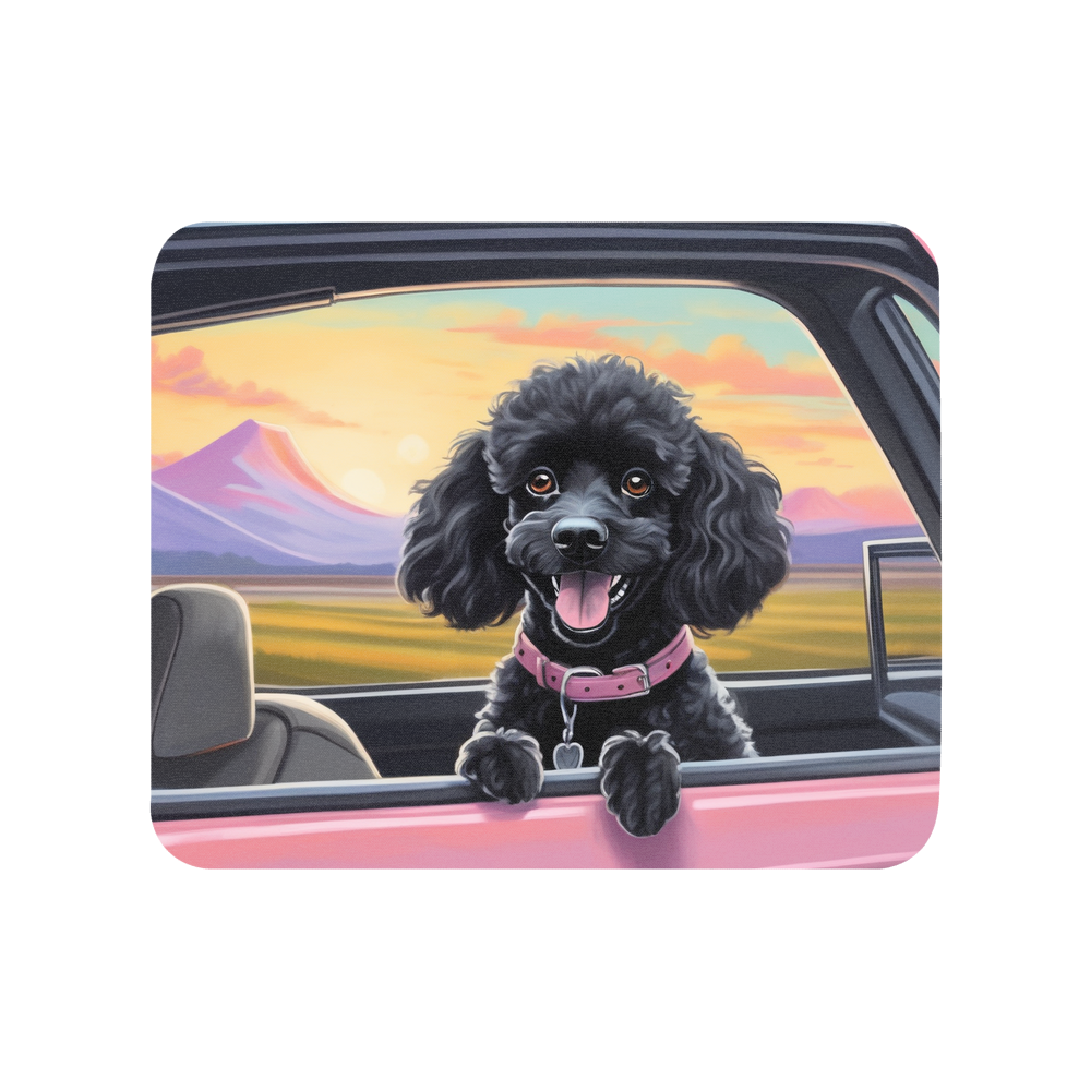 PugMug Custom Black Poodle Mouse Pad