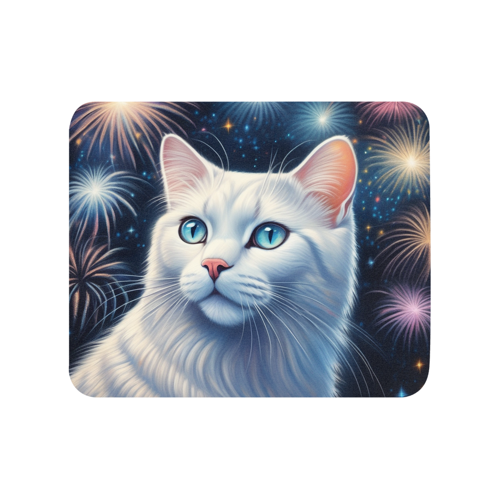 PugMug Custom White Exotic Cat Mouse Pad