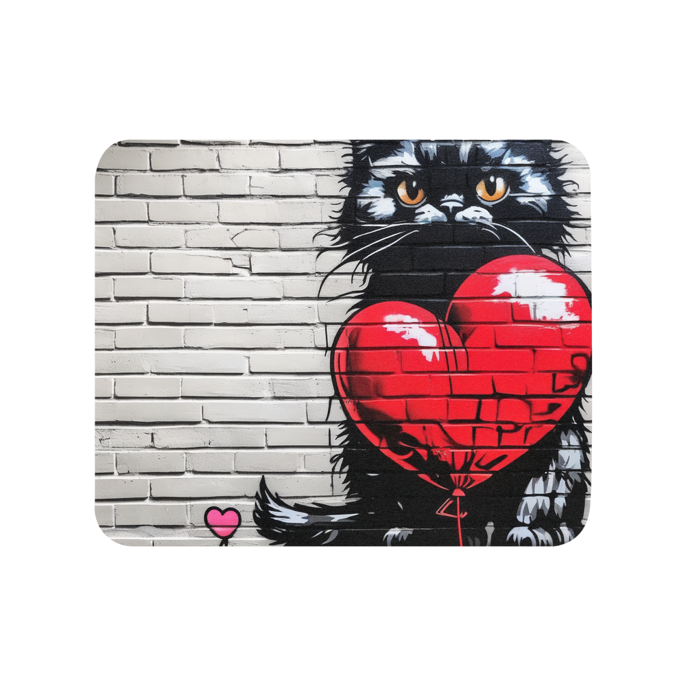 PugMug Custom Black Persian Cat Mouse Pad