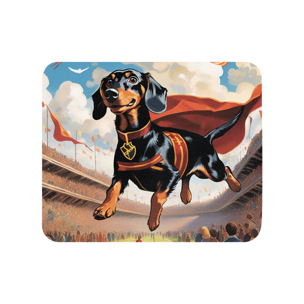 PugMug Custom Black Dachshund Mouse Pad