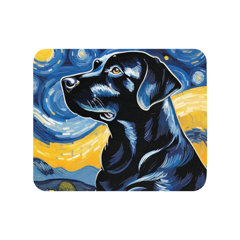 PugMug Custom Black Labrador Retriever Mouse Pad