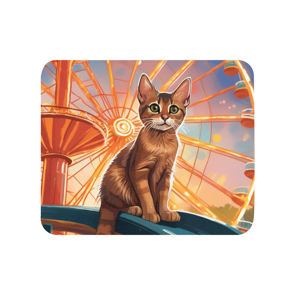 PugMug Custom Tabby Abyssinian Cat Mouse Pad