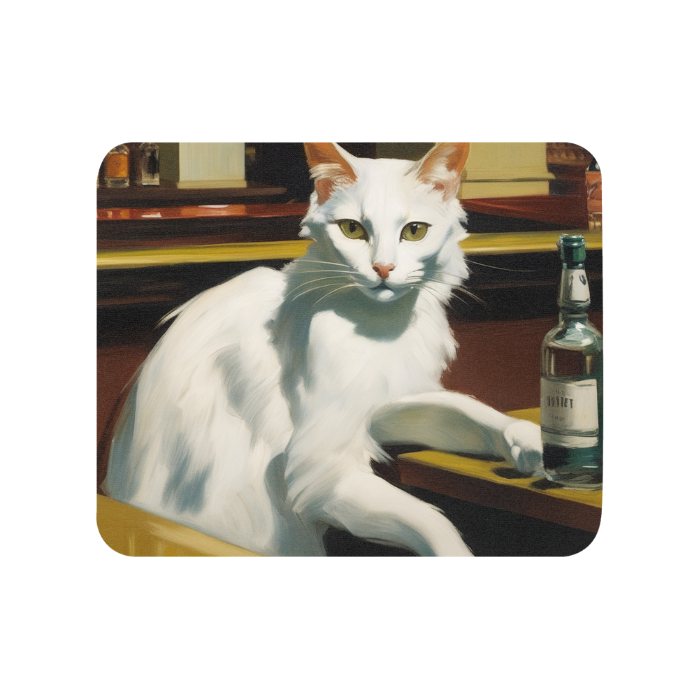 PugMug Custom White Companion Cat Mouse Pad