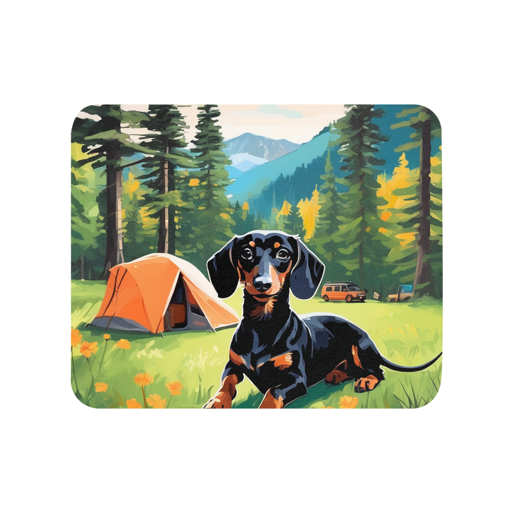 PugMug Custom Black Dachshund Mouse Pad