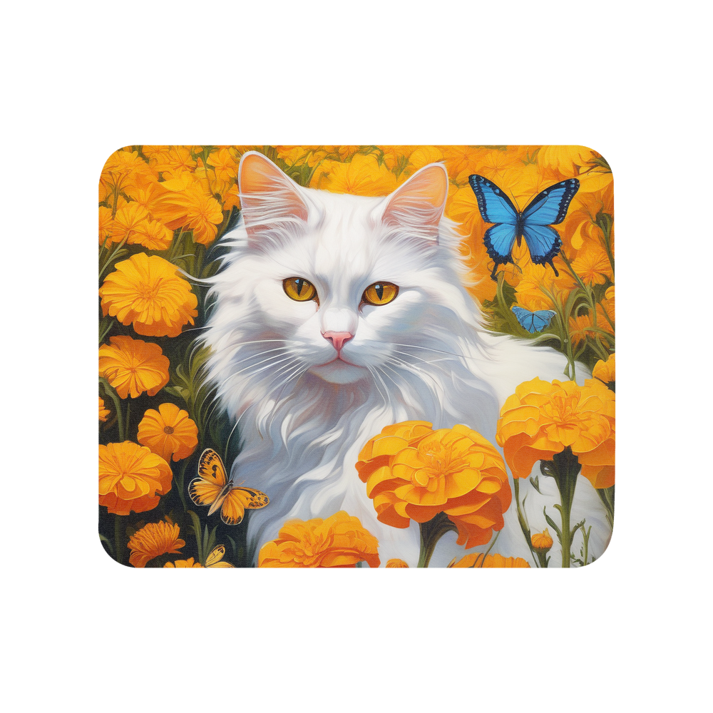 PugMug Custom White Companion Cat Mouse Pad
