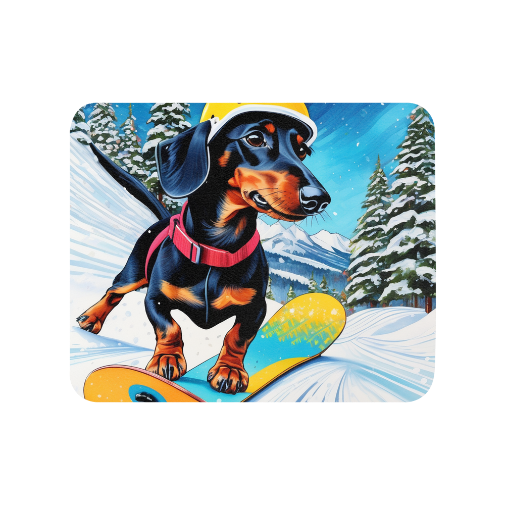 PugMug Custom Black Dachshund Mouse Pad