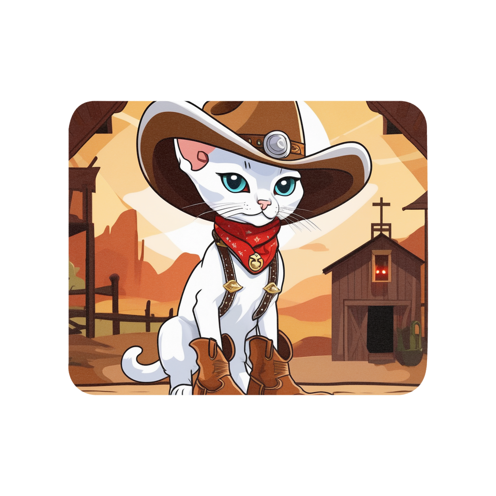 PugMug Custom White Devon Rex Cat Mouse Pad