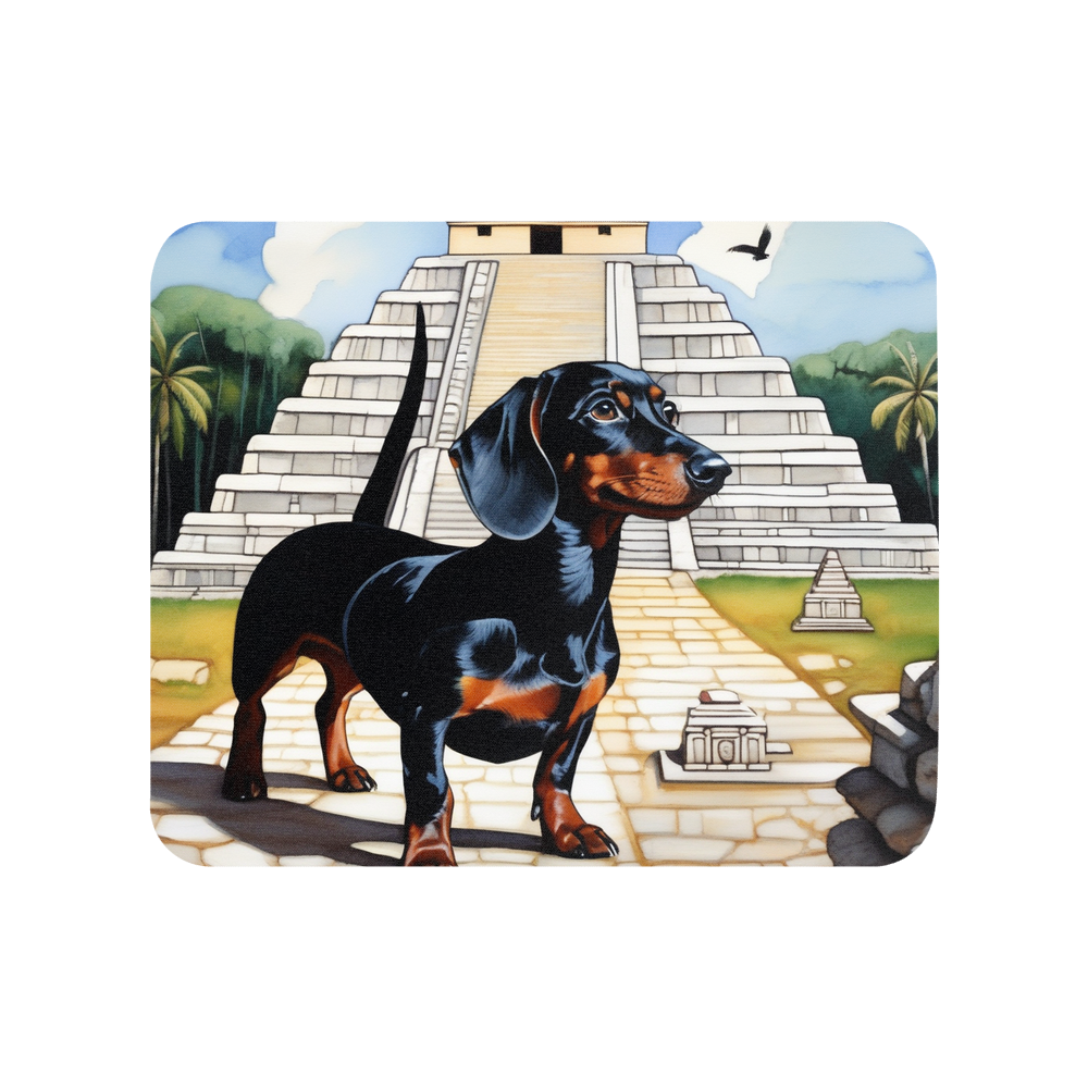 PugMug Custom Black Dachshund Mouse Pad