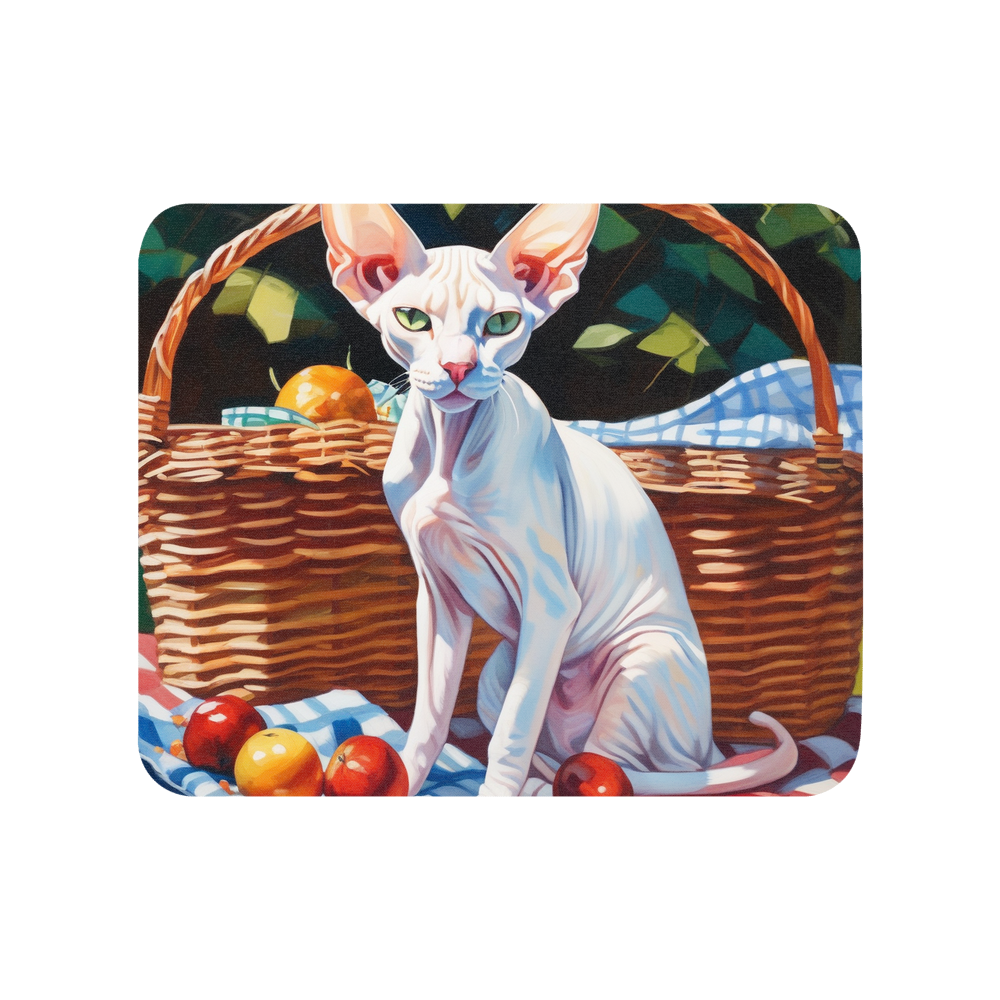 PugMug Custom White Sphynx Cat Mouse Pad