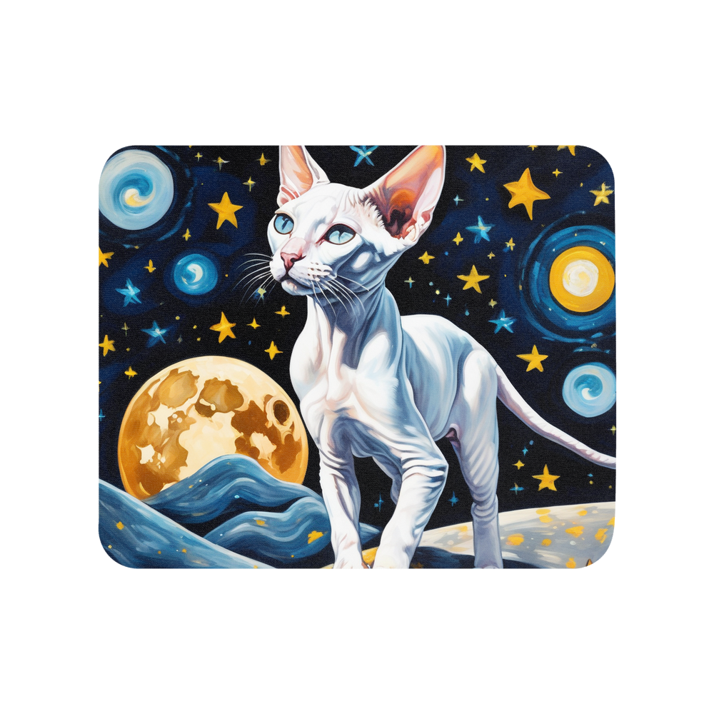 PugMug Custom White Sphynx Cat Mouse Pad