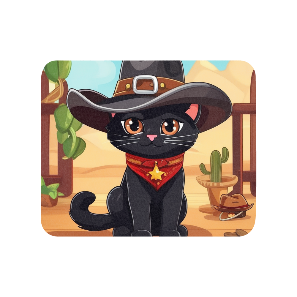 PugMug Custom Black Exotic Cat Mouse Pad