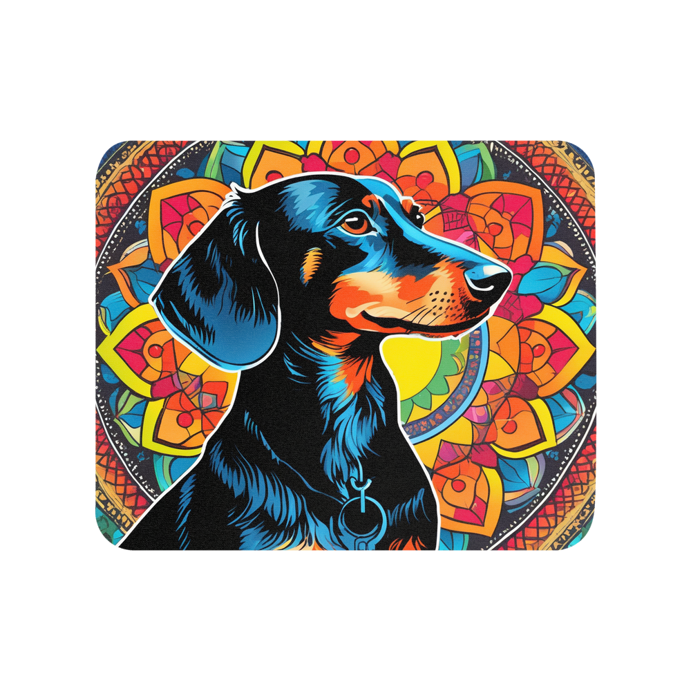 PugMug Custom Black Dachshund Mouse Pad