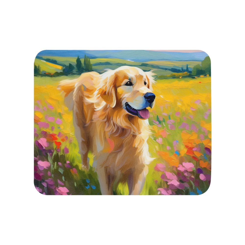 PugMug Custom Golden Retriever Mouse Pad