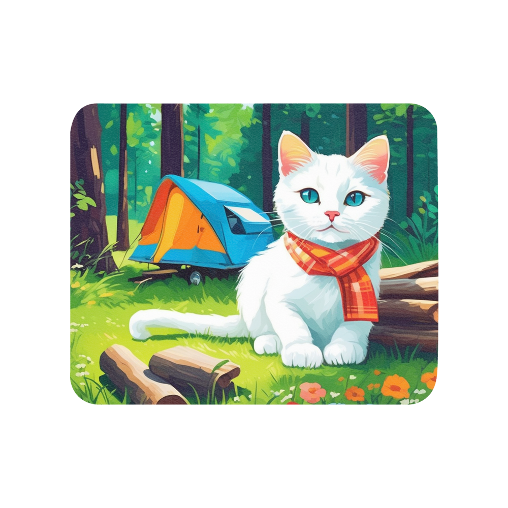 PugMug Custom White Companion Cat Mouse Pad