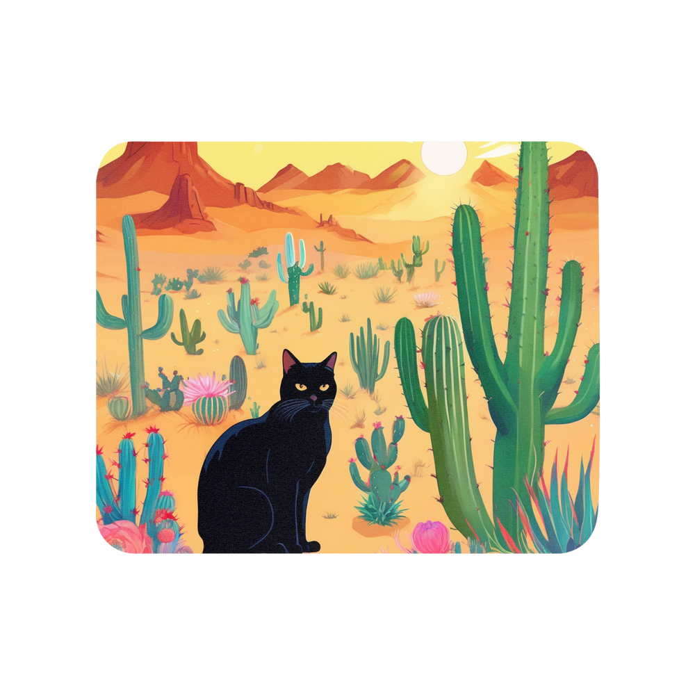 PugMug Custom Black American Shorthair Cat Mouse Pad