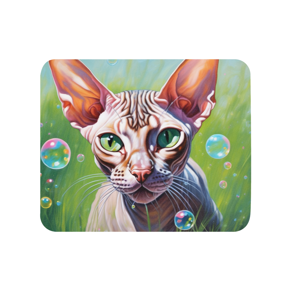 PugMug Custom Tabby Sphynx Cat Mouse Pad