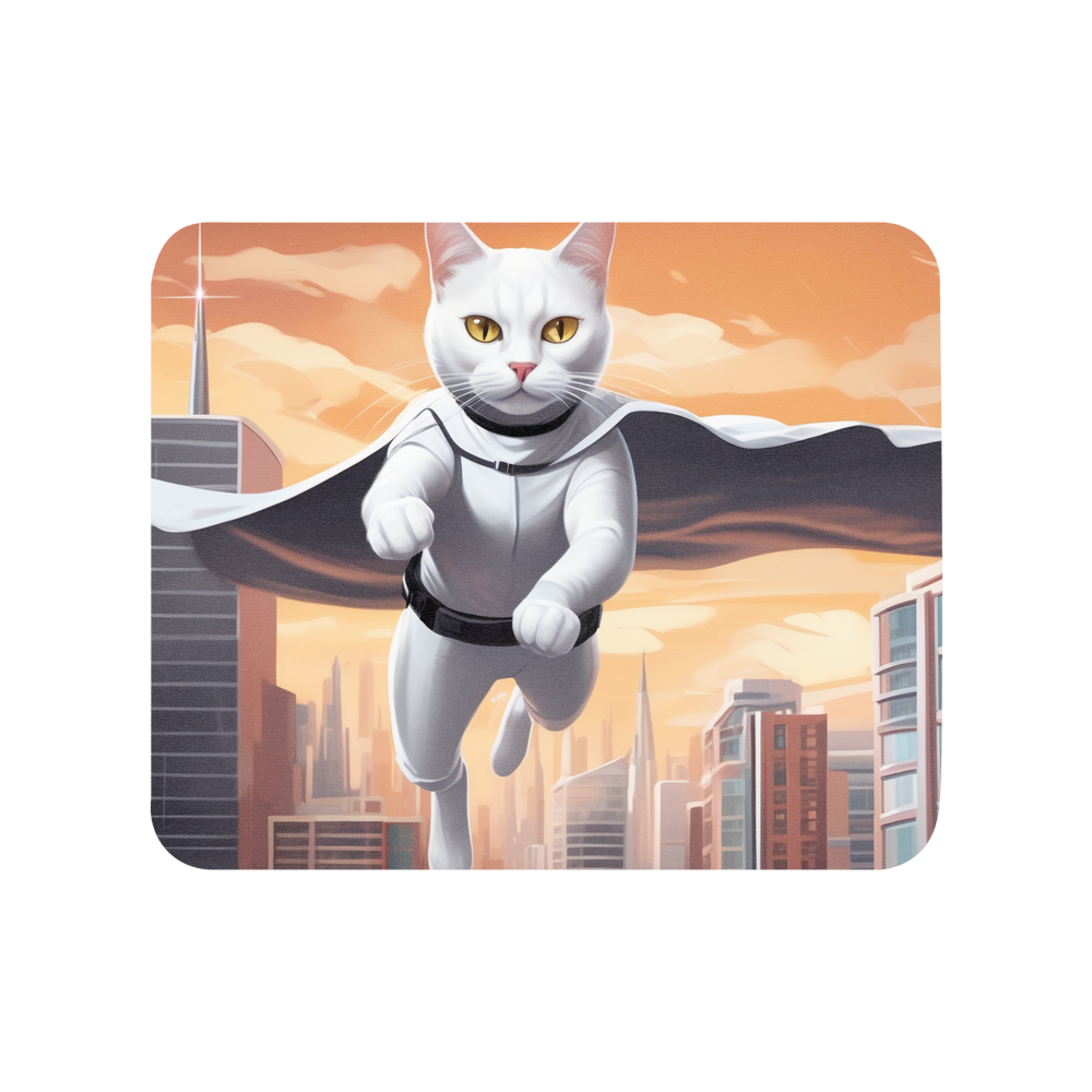 PugMug Custom White Companion Cat Mouse Pad