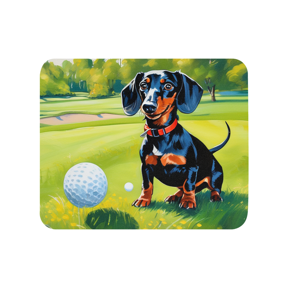 PugMug Custom Black Dachshund Mouse Pad