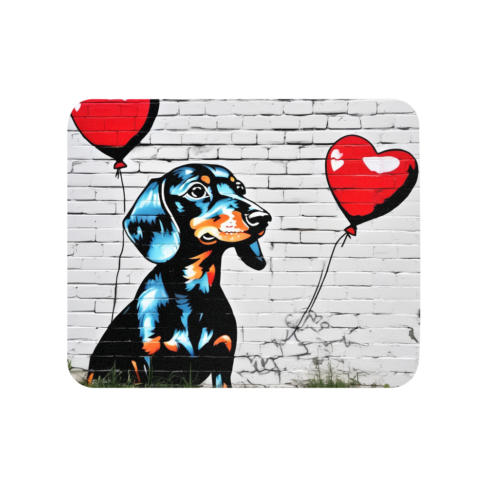 PugMug Custom Black Dachshund Mouse Pad