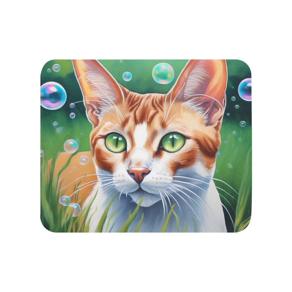 PugMug Custom White Abyssinian Cat Mouse Pad