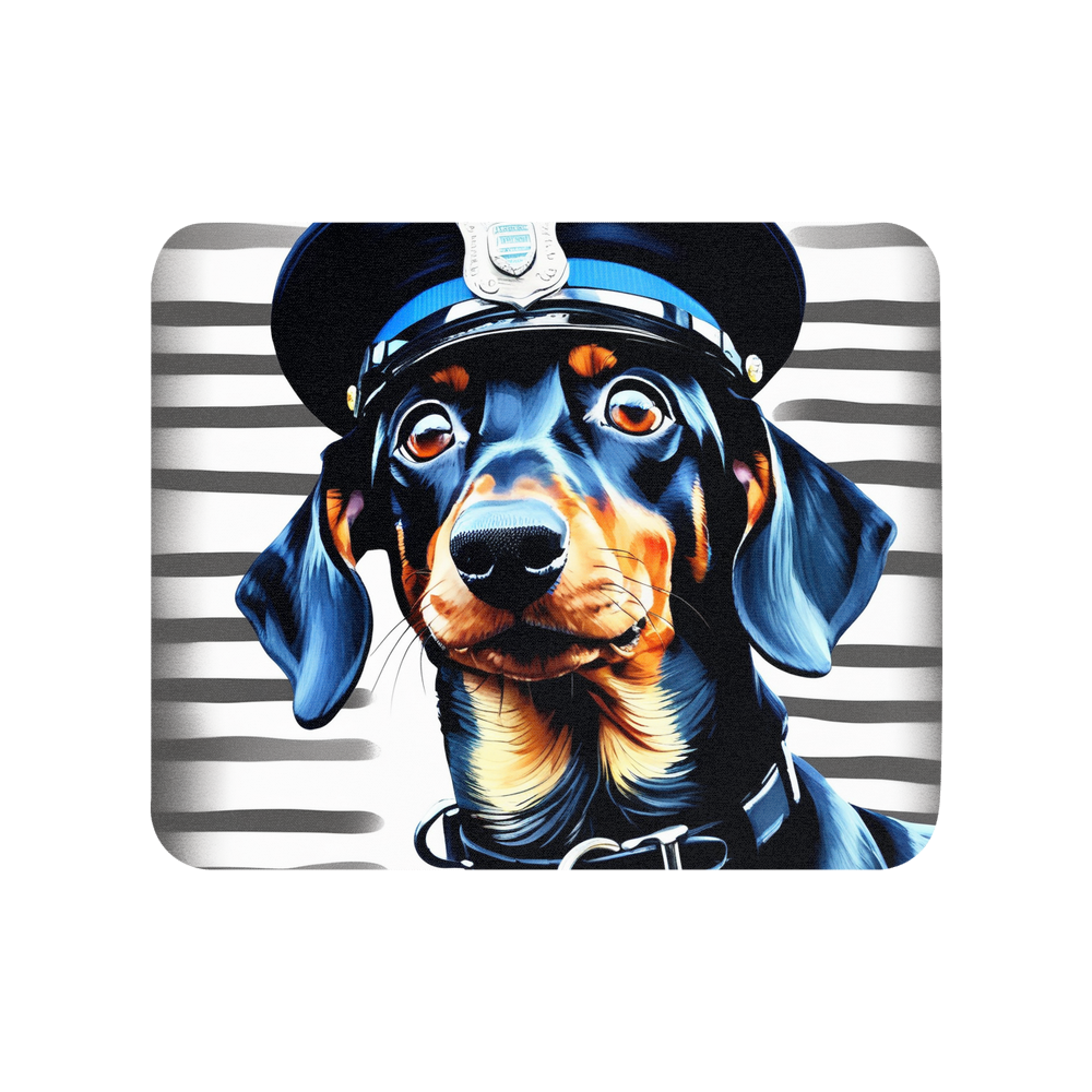 PugMug Custom Black Dachshund Mouse Pad