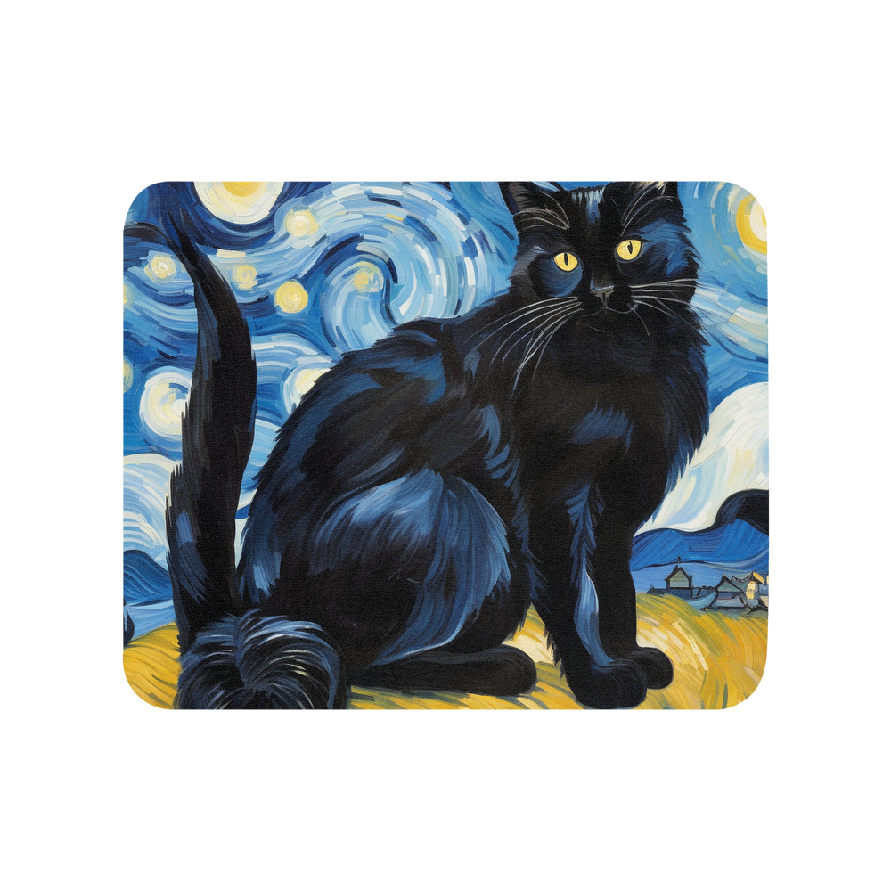 PugMug Custom Black Ragdoll Cat Mouse Pad
