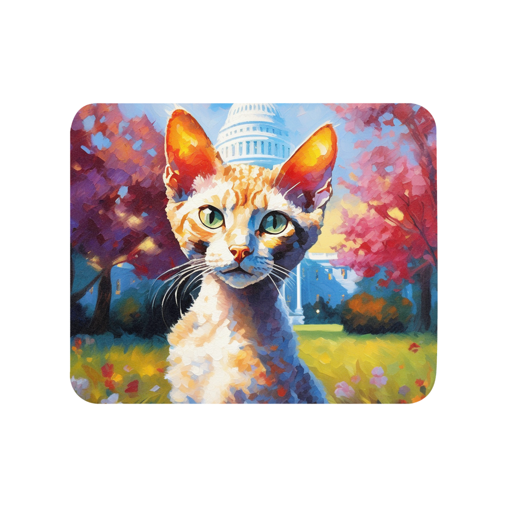 PugMug Custom Tabby Devon Rex Cat Mouse Pad
