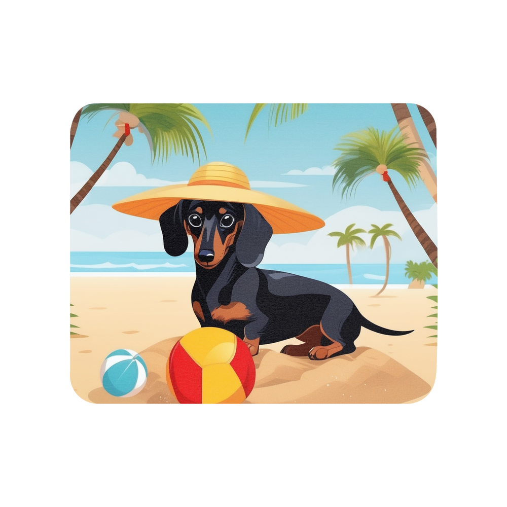 PugMug Custom Black Dachshund Mouse Pad