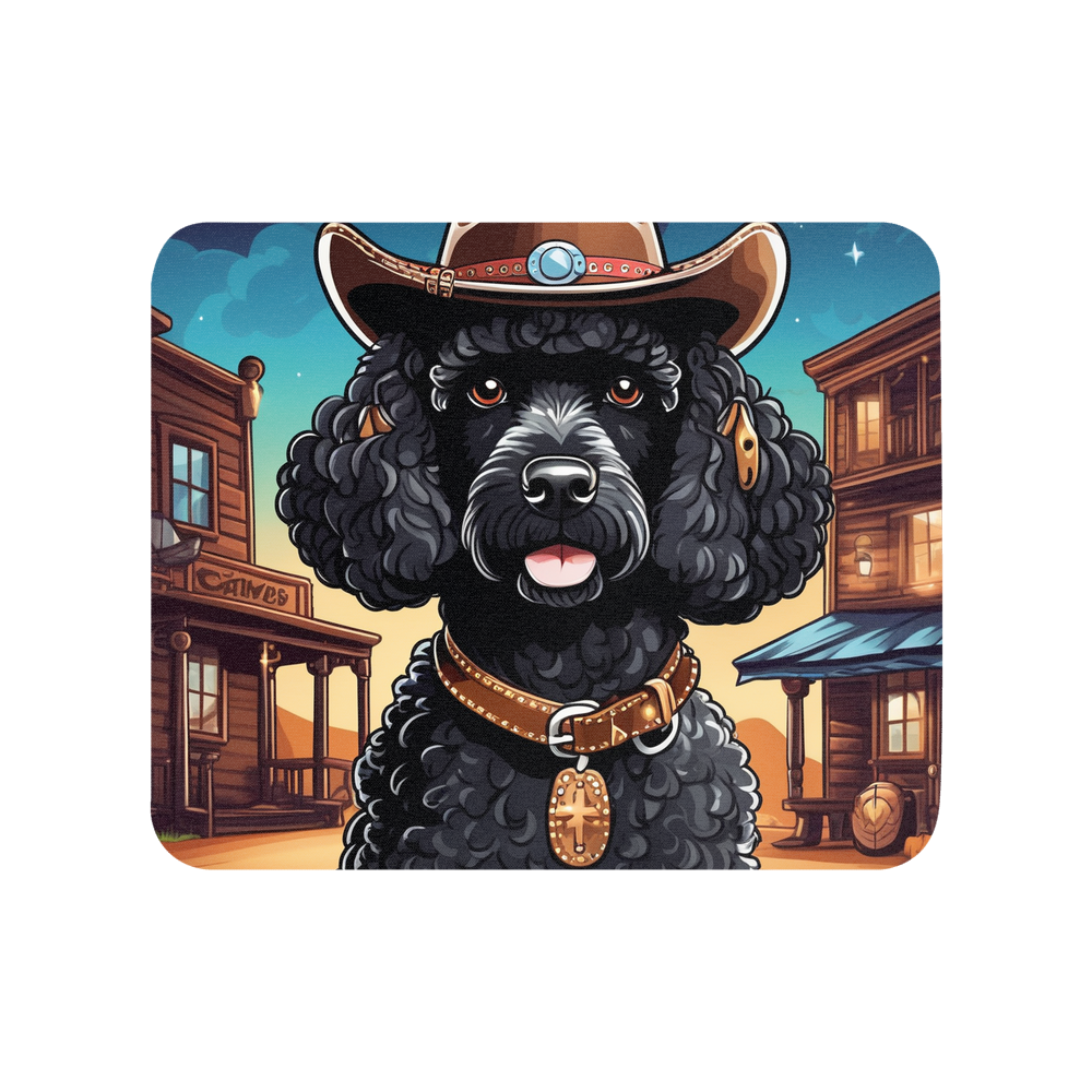 PugMug Custom Black Poodle Mouse Pad