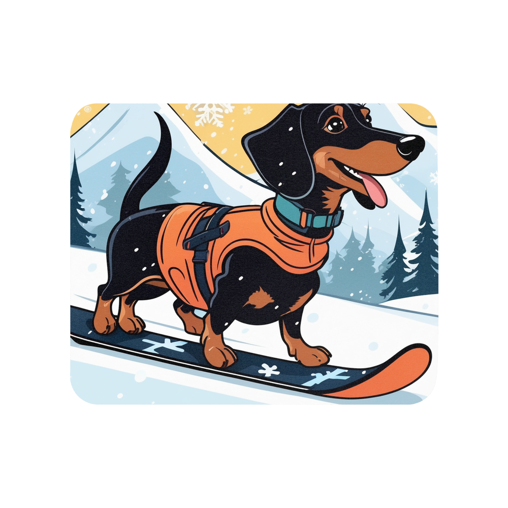 PugMug Custom Black Dachshund Mouse Pad