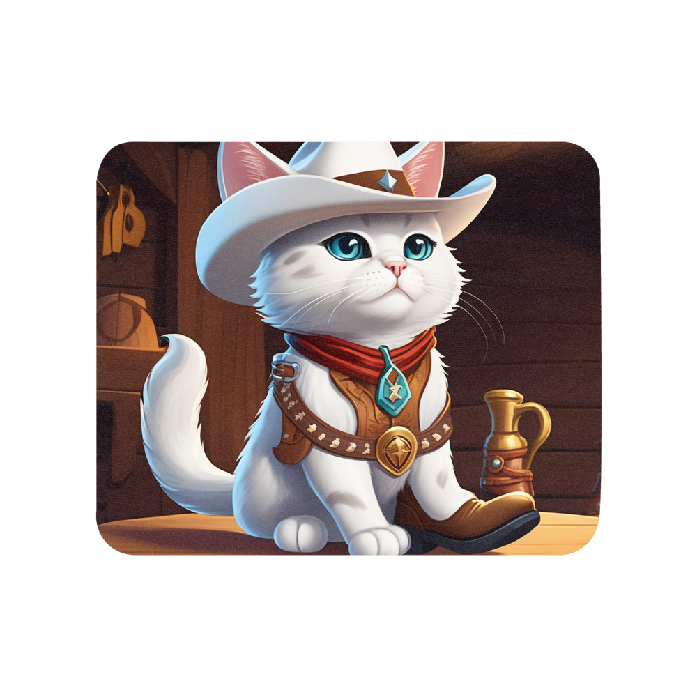 PugMug Custom White Exotic Cat Mouse Pad