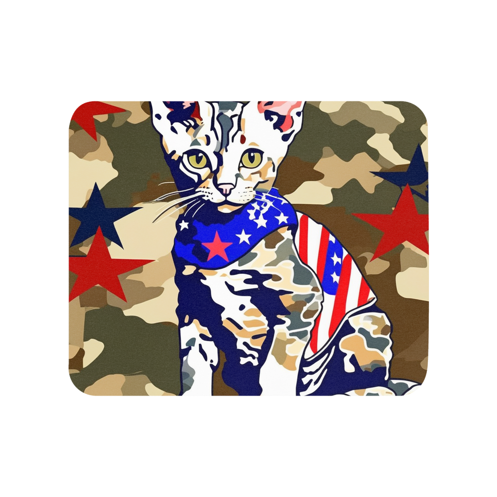 PugMug Custom Tabby Devon Rex Cat Mouse Pad