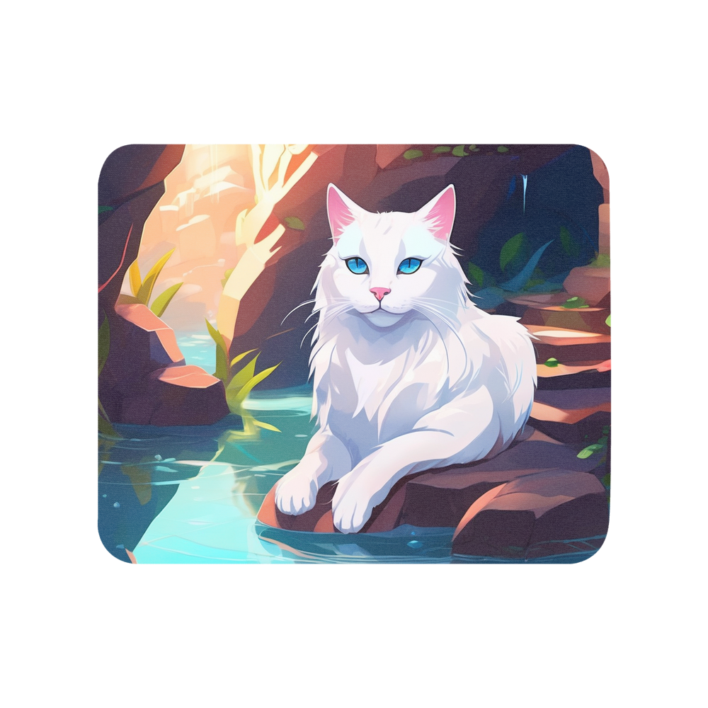 PugMug Custom White Companion Cat Mouse Pad