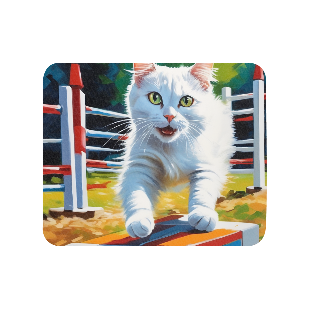 PugMug Custom White Companion Cat Mouse Pad