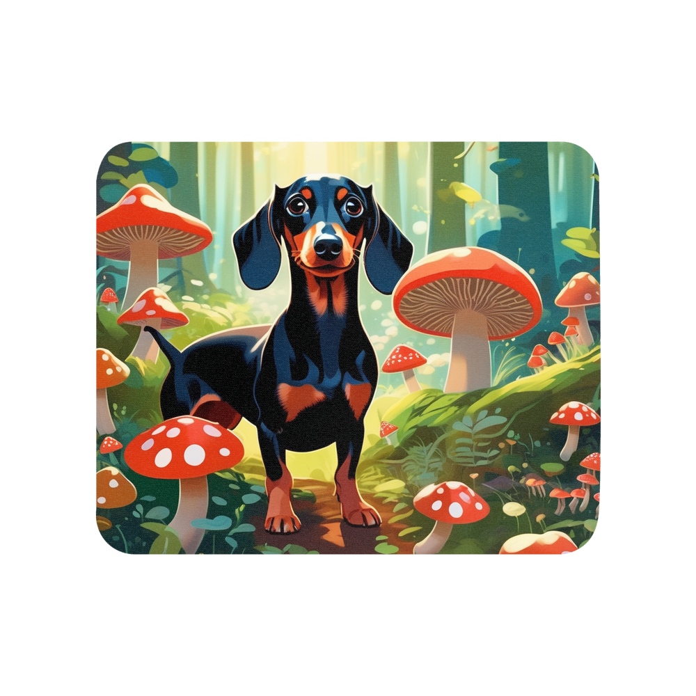 PugMug Custom Black Dachshund Mouse Pad