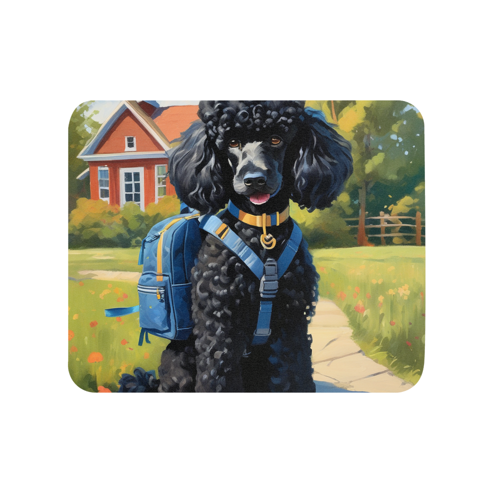 PugMug Custom Black Poodle Mouse Pad