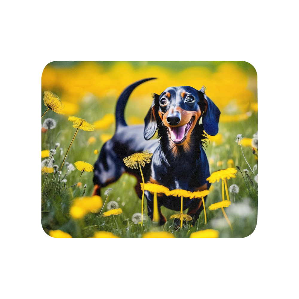 PugMug Custom Black Dachshund Mouse Pad