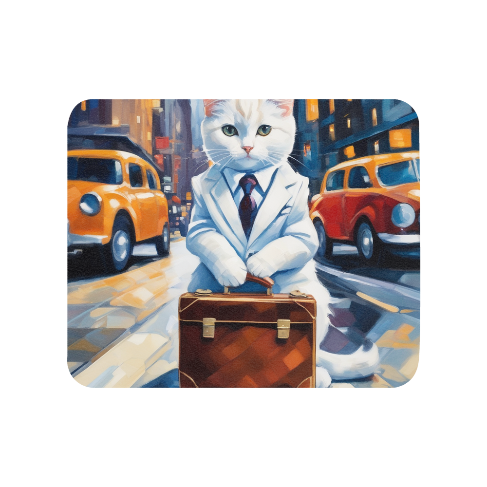 PugMug Custom White Companion Cat Mouse Pad