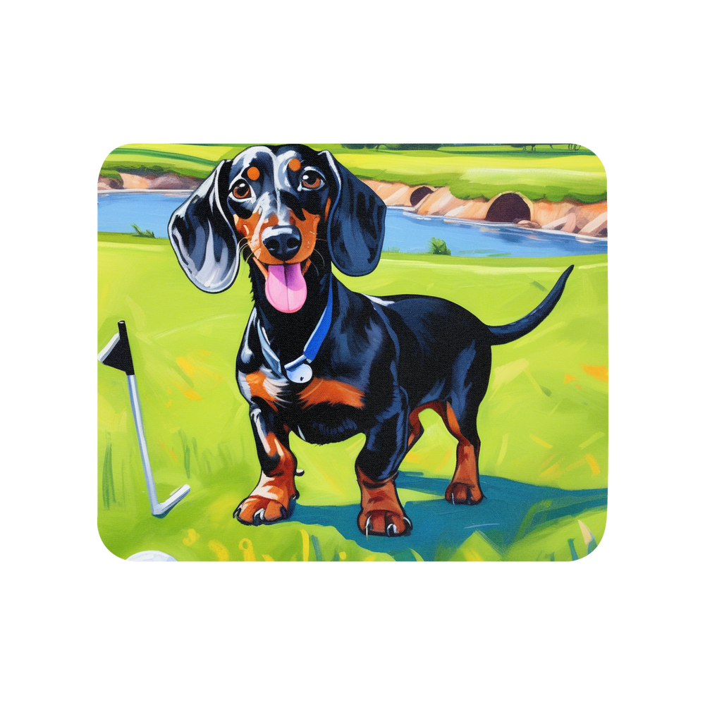 PugMug Custom Black Dachshund Mouse Pad