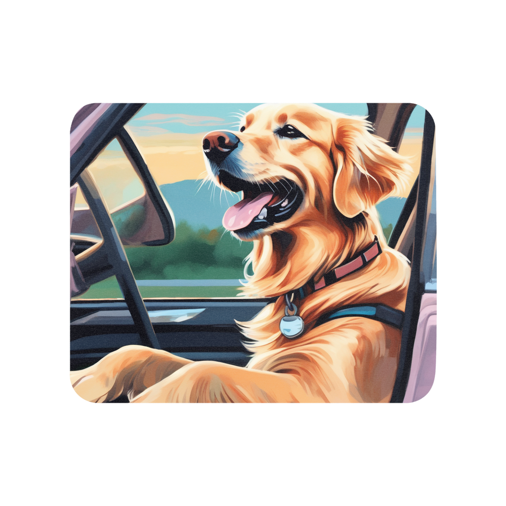 PugMug Custom Golden Retriever Mouse Pad