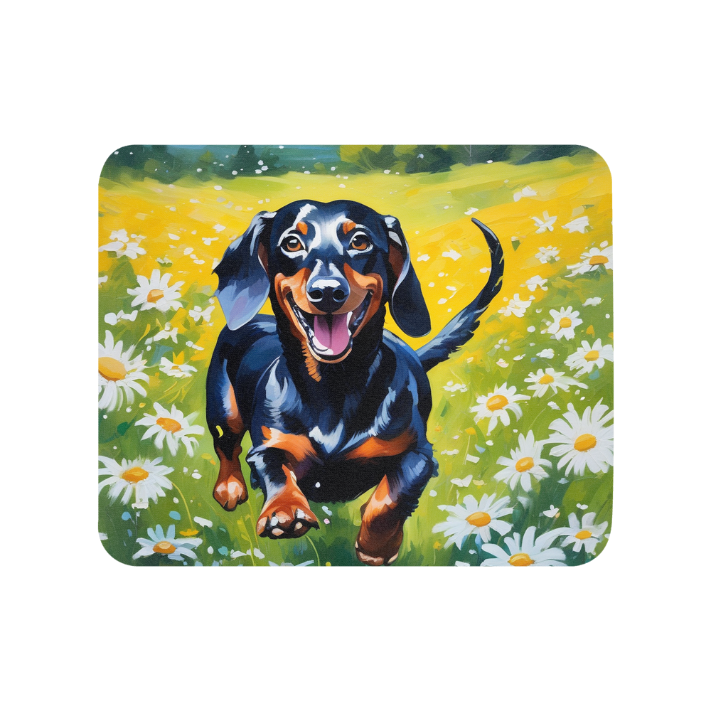 PugMug Custom Black Dachshund Mouse Pad