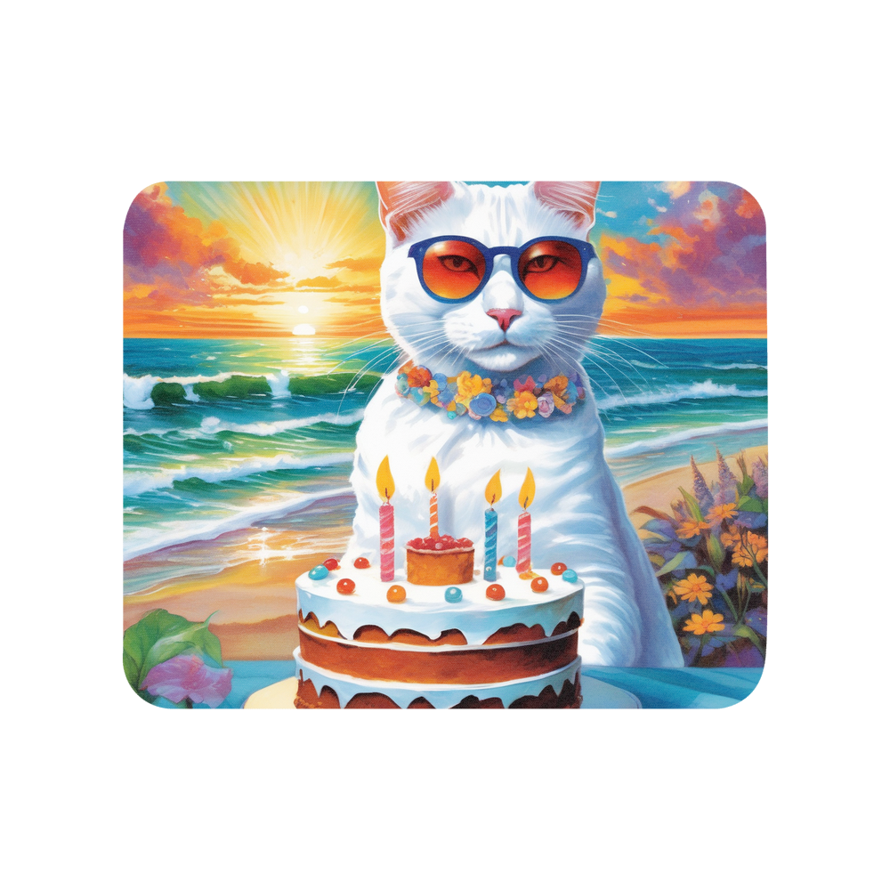 PugMug Custom White Companion Cat Mouse Pad