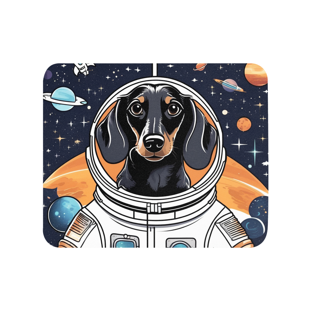 PugMug Custom Black Dachshund Mouse Pad