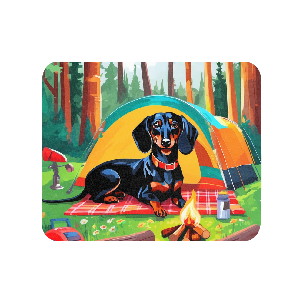 PugMug Custom Black Dachshund Mouse Pad