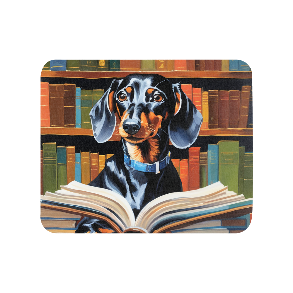 PugMug Custom Black Dachshund Mouse Pad