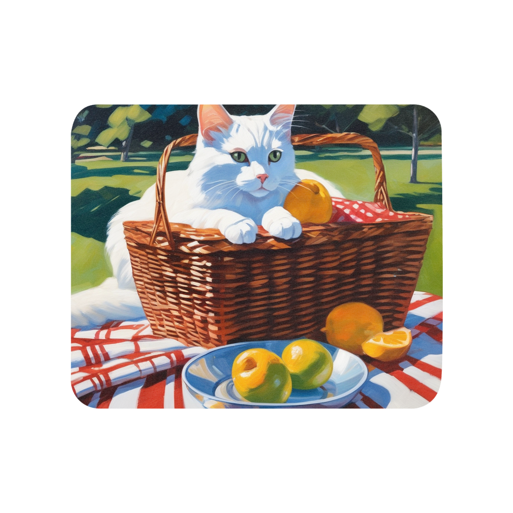 PugMug Custom White Companion Cat Mouse Pad