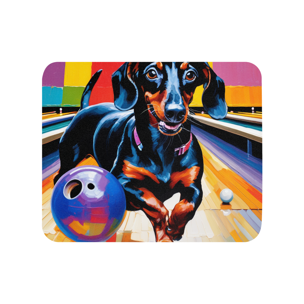 PugMug Custom Black Dachshund Mouse Pad