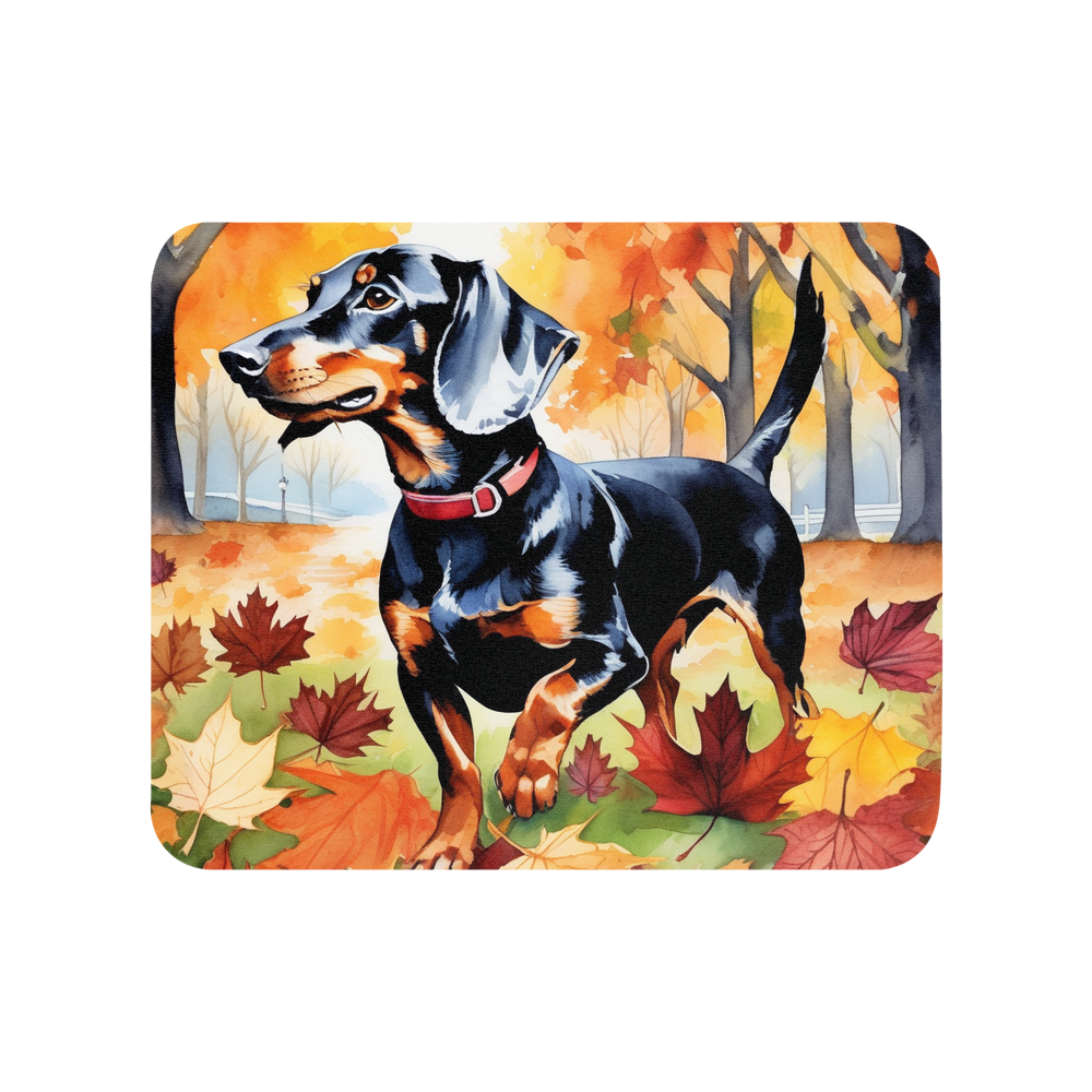 PugMug Custom Black Dachshund Mouse Pad
