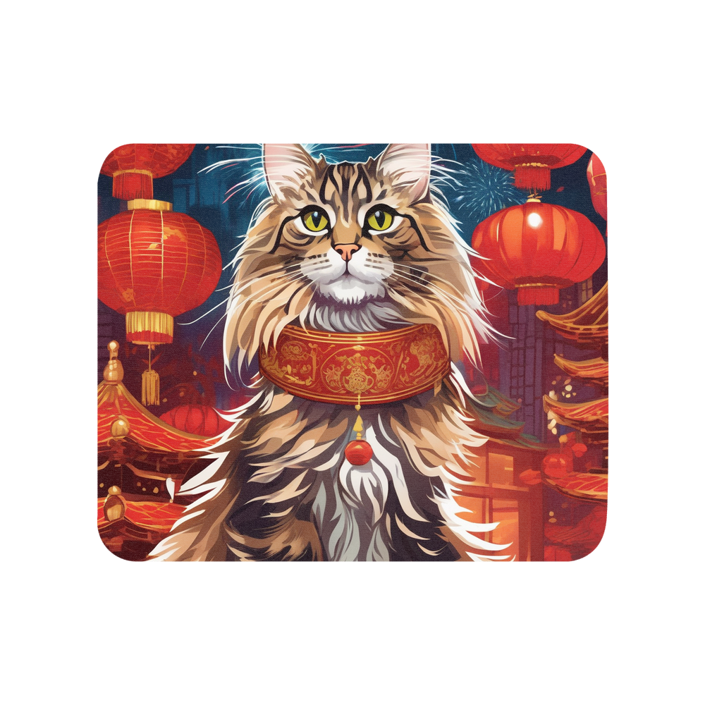 PugMug Custom Tabby Maine Coon Cat Mouse Pad