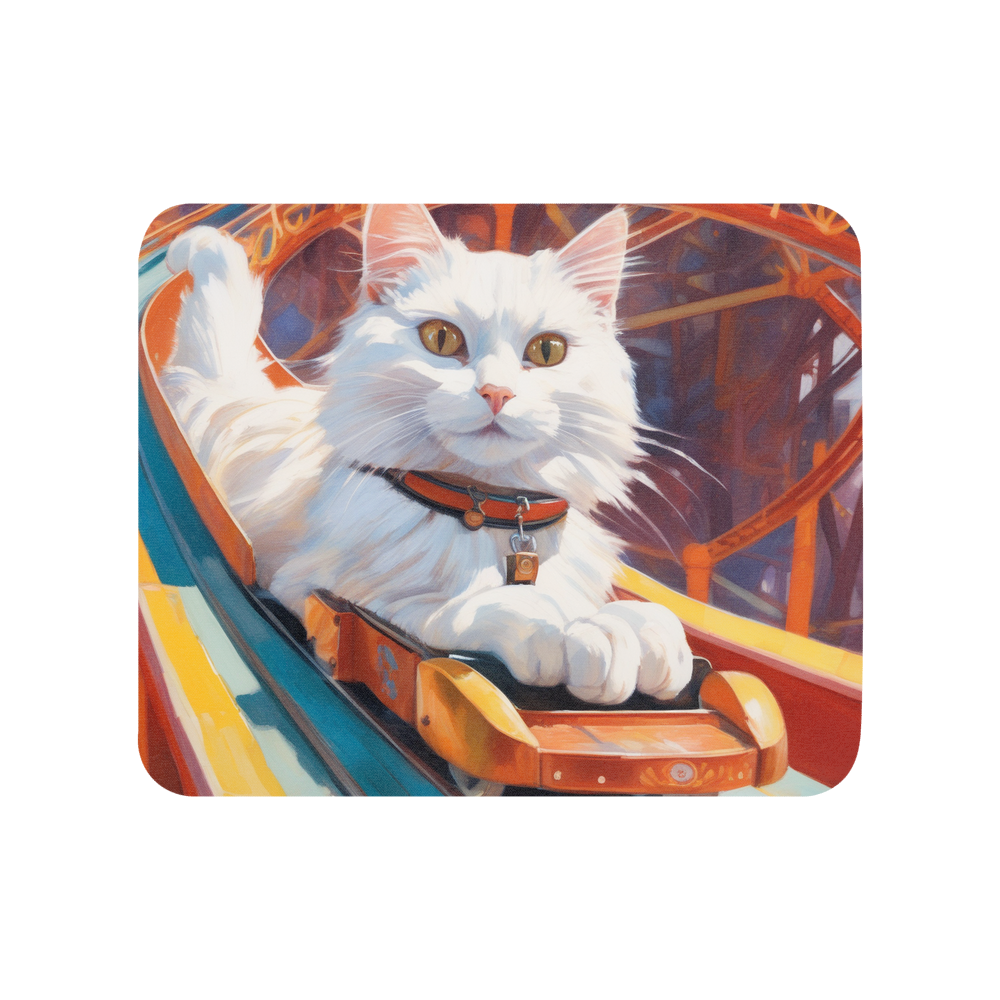 PugMug Custom White Companion Cat Mouse Pad